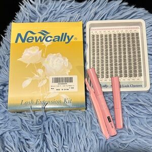 Newcally Lash Extension Kit with Pink Tools